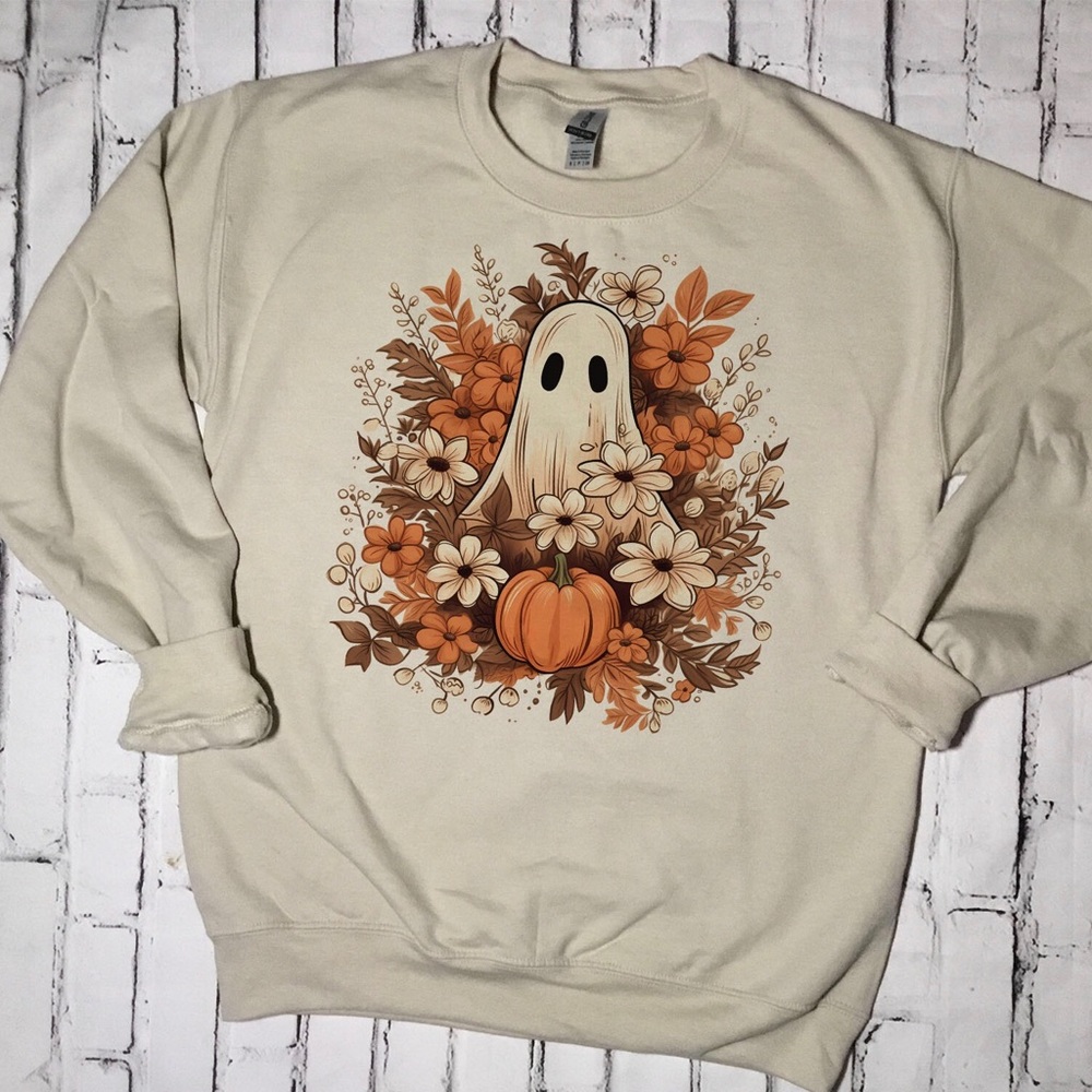 Boho Floral Ghost Sweatshirt